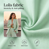 Tissu sergé tissé 100 % polyester 160 g/m² 170D teint en masse pour chemises, jupes et blazers – Tissu Lolis PD en gros pour vêtements féminins