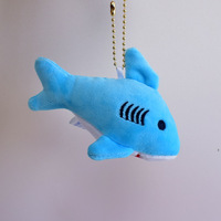 Peluche personnalisée en forme de requin de dessin animé, 7 cm, super douce, rembourrage en coton PP, poupée en peluche animale