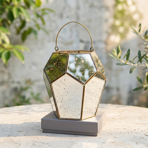 Wholesale Custom Shapes Mercury Glass <b>Hurricane</b> Candle Holders for Home & Weddings Decoration - Product Image 1