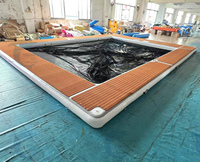 Piscine gonflable anti-méduse avec filet, île flottante, piscine de mer gonflable en EVA, piscine anti-méduse gonflable