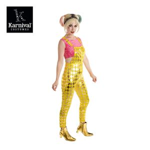 ODM venta completa Halloween actuación Cosplay Popular película personaje <span class=keywords><strong>Joker</strong></span> <span class=keywords><strong>disfraz</strong></span> para mujeres adultas mono con correa dorada - Product Image 3