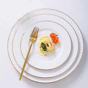 Service de table en porcelaine, style occidental, blanc, élégant et simple - Product Image 1