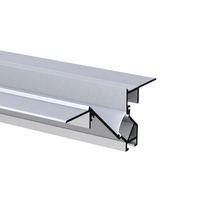 90.5x36MM pour plafonnier barre d'éclairage bandes noires Extrusion encastré cloisons sèches plâtre sans garniture en Aluminium profil Led