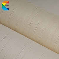 Vente en gros de revêtements muraux en PVC blanc à texture naturelle horizontale et minimaliste moderne Papier peint ignifuge pour décoration murale