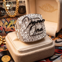 Bagues de style hip-hop, bagues personnalisées en moissanite pour hommes et femmes, cadeaux pour les fêtes, les anniversaires, les anniversaires de mariage et Noël