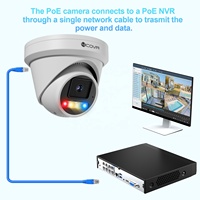 4COVR 8-Kanal CCTV-Kamerasystem 4K IP PoE Netzwerk-Videoüberwachung OEM Rot-Blaues Licht Ton-Blitz Kostenlose App Fernansicht