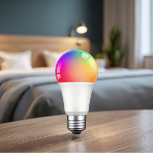 A19 thông minh <span class=keywords><strong>LED</strong></span> Bóng đèn không dây RGB nhiều màu thay đổi độ sáng Alexa Google nhà tương thích AC cung cấp điện ứng dụng điều khiển thông qua Wi-Fi - Product Image 4