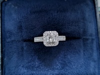 Bagues en diamant naturel H VVS1 0,85 carat taille princesse certifiées pour mariage et fiançailles, luxe or 14 carats, tendance romantique, pour femme
