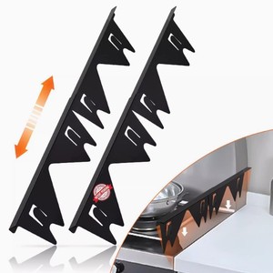 2PCS Metal Stove <b>Gap</b> Cover Adjustable Kitchen Cooktop <b>Gap</b> Filler Strip Between Stove and Countertop - Product Image 1