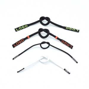 光沢のあるシリコンコーティングされたエッジが付いた高品質の非伸縮性編組コード紐、スポーツウェア用のプルラース - Product Image 1