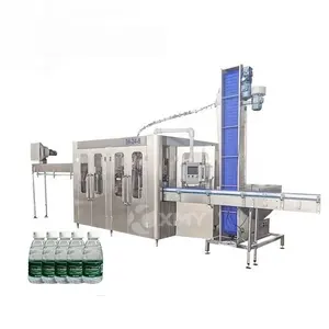 خط إنتاج مصنع ماكينة ملء زجاجات مياه الشرب النقية المعدنية من البلاستيك المصنوع من البولي إيثيلين تيرفثالات بالكامل