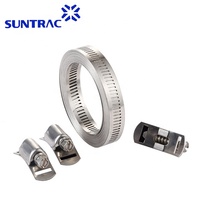 Rouleau de bande de type américain Pince sans fin perforée Collier de serrage à vis sans fin en acier inoxydable