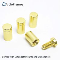Cadres flottants pour photos 11x14 pouces (cadre complet 15x18) avec supports en acrylique doré 13x19mm légers pour fixation murale