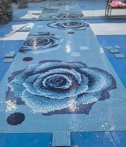 Peintures murales en mosaïque de verre personnalisées pour piscines, peintures murales en mosaïque de céramique, sur mesure selon votre design - Product Image 1