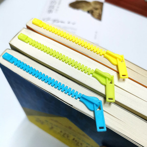 Qianrui Zipper Bookmark Yellow Green Blue Cartoon Style Tassel Shape Gift Book Clip - Product Image 1