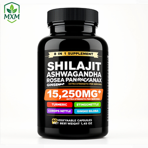 Капсулы Шиладжит Meixuanmei OEM Private Label с Ашвагандхой, Родиолой розовой и комплексом Panax 8 в 1, травяные добавки для взрослых, срок годности 4 года - Product Image 1