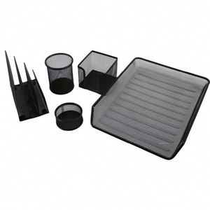 Organizador de Escritorio de Malla Metálica para Suministros de Oficina, Accesorios de Organización para Escritorio, Juego de Accesorios para Planificación Empresarial - Product Image 1