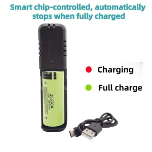 Chargeur de batterie <span class=keywords><strong>à</strong></span> charge rapide 18650 26650 USB Type-C, démarrage sans tension, éclairage LED, compatible avec les montres intelligentes, alimentation portable - Product Image 6