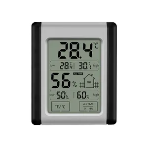 LCD Digital Layar Sentuh Dalam Ruangan Termometer Hygrometer Sensor Suhu Kelembaban Meter
