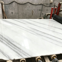 Dalles de marbre blanc naturel Lotus très demandées, idéales pour la décoration des murs d'hôtel, des escaliers intérieurs et des îlots de cuisine