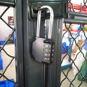Combination Padlock 4 Digit Zinc Alloy D Type Long Beam Black Silver Gym <b>Locker</b> Lock CH-604L - Product Image 3