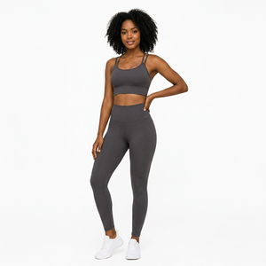 Premium Custom Women's Activewear Set 2-Piece Long Sleeve <b>Jacket</b> & Leggings Breathable Stretch Quick Dry Striped Yoga Gym Wear - Product Image 4