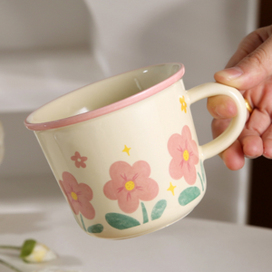 Cute Cartoon Kids Water <b>Cup</b> Competitive Price OEM Custom Acceptable Floral Porcelain Mugs Reusable Food Safe Business Gifts - Product Image 5