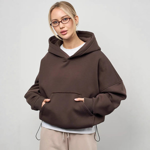 <span class=keywords><strong>Felpa</strong></span> da <span class=keywords><strong>Donna</strong></span> Casual Invernale con <span class=keywords><strong>Cappuccio</strong></span>, Stampa Monocolore, Maniche Lunghe e Cintura in Vita, Abbigliamento Sportivo ODM con Logo Frontale - Product Image 5