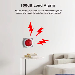 Sirena de Alarma Inalámbrica Tuya de 100dB, Sirena de Seguridad con Conexión a la Aplicación Smart Life, Control a través de ZigBee 3.0 Gateway - Product Image 2