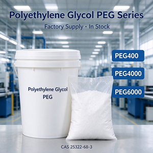 Polyéthylène Glycol USP EP PEG PEG4000/PEG6000 en flocons/poudre, PEG400 liquide pour agent liant/dispersant industriel - Product Image 2