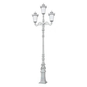 Classic Vintage 3 Heads European Garden Light Pole Outdoor Garden Lamp Post Pathway Lights With Pole RHS-17320