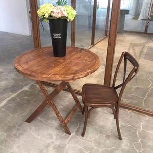 طاولة لمأدبة زفاف ريفية ريفية عتيقة من الكرم خشب الصنوبر - Product Image 4