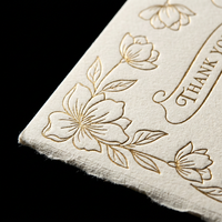 Tarjetas de Agradecimiento Personalizadas con Papel Dorado y Sobres, Tarjetas de Felicitación Empresariales y de Boda con Relieve, al por Mayor