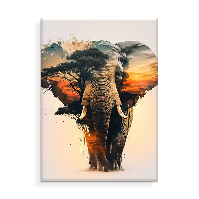 Hot Selling Elephant Canvas Printed Digital