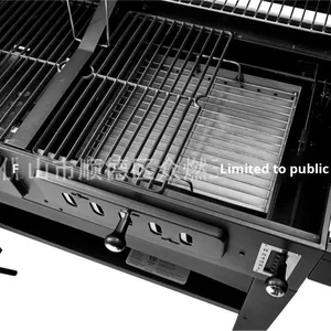 Barbecue extérieur transfrontalier au charbon et au gaz, double usage, grande taille, sans fumée, pour hôtel, villa, cour, modèle 4518 - Product Image 2