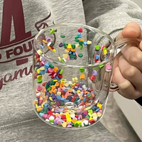 Mug en verre borosilicate personnalisé avec logo, 190 ml, sans BPA, compatible lave-vaisselle et micro-ondes, isolé, réutilisable, mug à café moderne, cadeau pour la maison