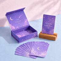 Jeu de cartes d'affirmation de haute qualité, écologique, portable, boîte en carton pour la famille, cartes flash, impression personnalisée, jeux de cartes