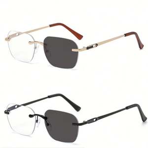 Gafas de Hipermetropía Ultraligeras 2025, Gafas de Lectura sin Montura con Protección Anti Luz Azul, Gafas Progresivas Fotocromáticas para Hombre y Mujer - Product Image 2