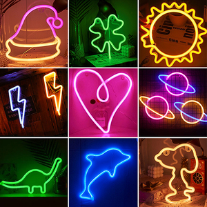 Señal de arte de Pared para decoración de dormitorio, luces colgantes de arcoíris de animales de neón personalizadas, lámpara de noche, luces de Pared de neón para fiesta - Product Image 3