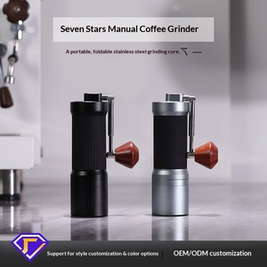 Molinillo de Café Manual de Aleación de Aluminio Seven-Star Good Fate, Núcleo de Molienda CNC, Portátil, Plegable, Moderno y Minimalista - Product Image 2