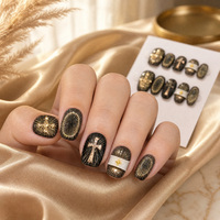 Ongles à presser; Faux ongles; Capsules d'ongles; Ongles artificiels; Ongles courts ovales; Ongles holographiques; Ongles à paillettes; Ongles à feuille d'or