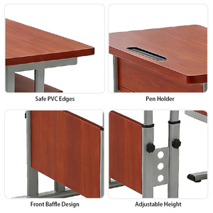 Meubles d'école au design moderne, bureau et <span class=keywords><strong>chaise</strong></span> d'étude réglables pour la formation en <span class=keywords><strong>classe</strong></span>, l'éducation - Product Image 2