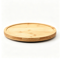 Plateau tournant en bois Lazy Susan à 360 degrés, base rotative de style moderne, multifonction, à un seul niveau, pour la cuisine et le rangement à domicile