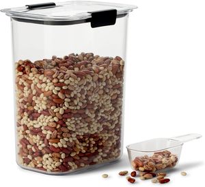 Household Bpa-Free Airtight <b>Clear</b> PET Plastic Stackable Kitchen Organizer Cereal Storage <b>Container</b> Dry Food Box Jar Lids - Product Image 5