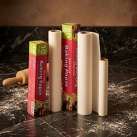 Papel de Hornear de Silicona de Grado Alimenticio Resistente a Altas Temperaturas, Rollo Pequeño Antiadherente y Antigrasa para Restaurante