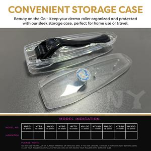 เครื่องกระตุ้นการเจริญเติบโตของเส้นขนบนใบหน้าสำหรับผู้ชาย ราคาประหยัดและคุณภาพดี  ลูกกลิ้งไมโครนีดเดิลขนาด 1 มม. สำหรับการเจริญเติบโตของเส้นผม รักษาสิวและหนวด - Product Image 6