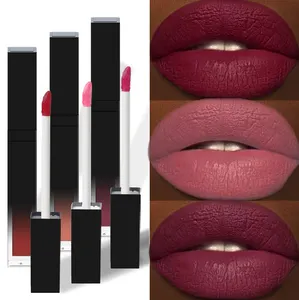 Long Lasting Line Cosmetic Liquid Matte Lipstick Custom Tubes Private Label Waterproof Nude Red Makeup Velvet Lipstick