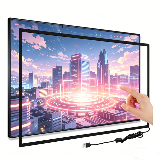 YINGTOUCH 32-Inch Infrared Touch Frame Driver-Free USB Multi-Touch Android TV/Display Monitor