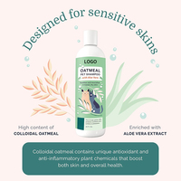 Shampoo anti-démangeaisons pour chien entièrement naturel, parfum d'aloe vera et de concombre, sans savon, apaise la peau sèche, adoucit, désodorise, shampooing à l'avoine pour animaux domestiques, chiens et chats