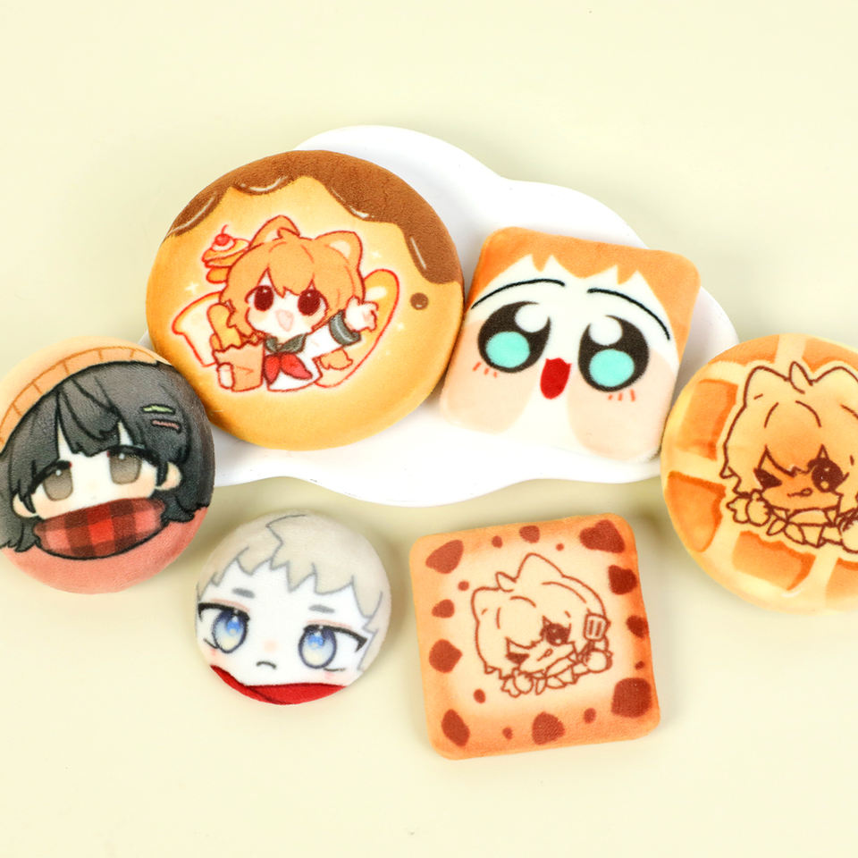 Rounder Square Shape Custom Round square Shape Eco-Friendly Plush Tinplate Button Badge Name ...